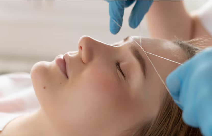 Eyebrow threading